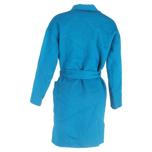 Diane von Furstenberg Felted Long Coat in Blue Wool - Picture 3 of 3